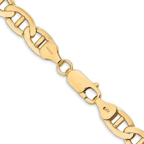 14k 7mm Concave Anchor Chain - Seattle Gold Grillz