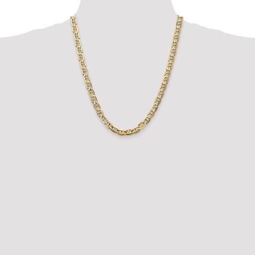 14k 7mm Concave Anchor Chain - Seattle Gold Grillz