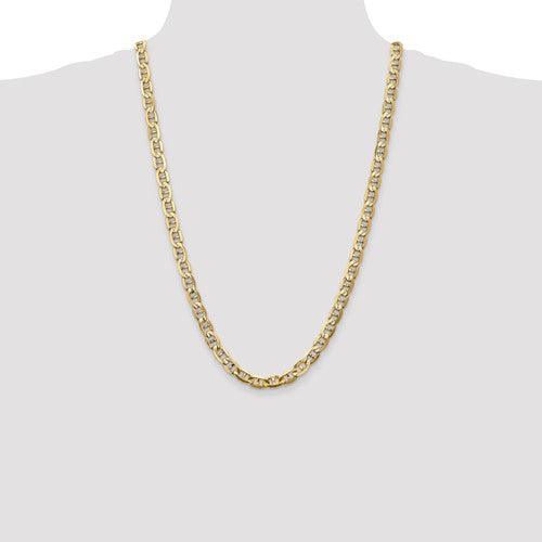 14k 7mm Concave Anchor Chain - Seattle Gold Grillz