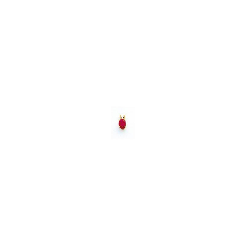 14k 7x5mm Oval Created Ruby pendant - Seattle Gold Grillz