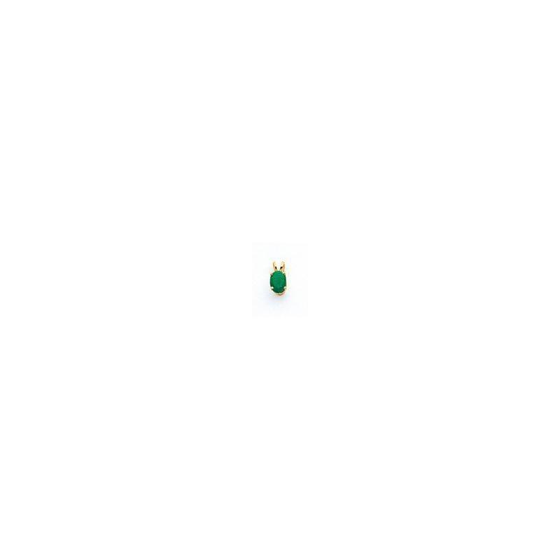 14k 7x5mm Oval Emerald pendant - Seattle Gold Grillz