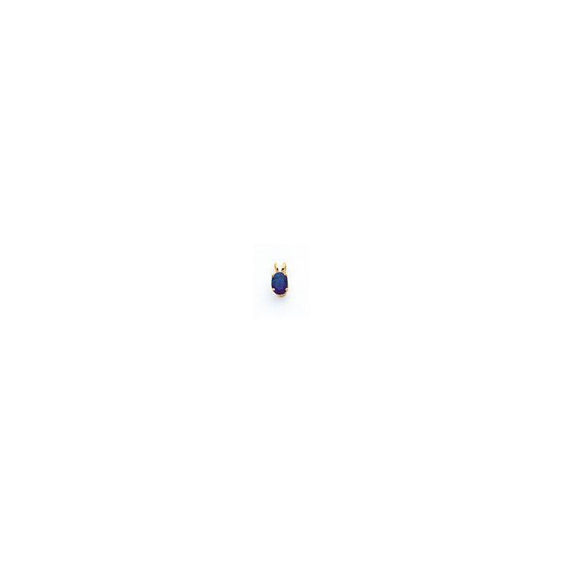 14k 7x5mm Oval Sapphire pendant - Seattle Gold Grillz