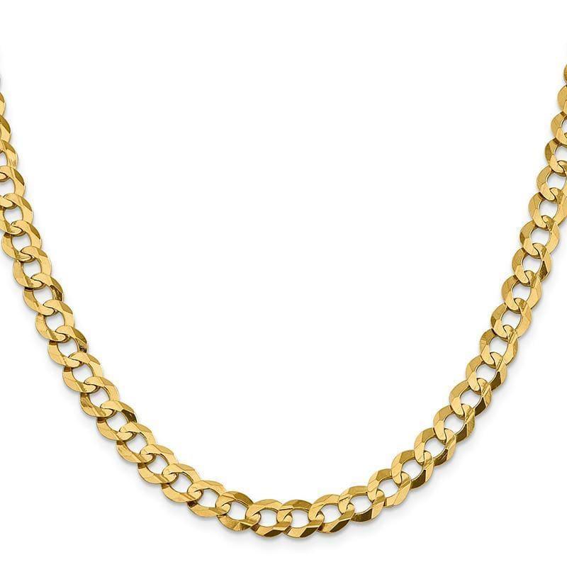 14k 8.3mm Solid Polished Light Flat Cuban Chain - Seattle Gold Grillz
