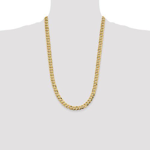 14k 8.3mm Solid Polished Light Flat Cuban Chain - Seattle Gold Grillz