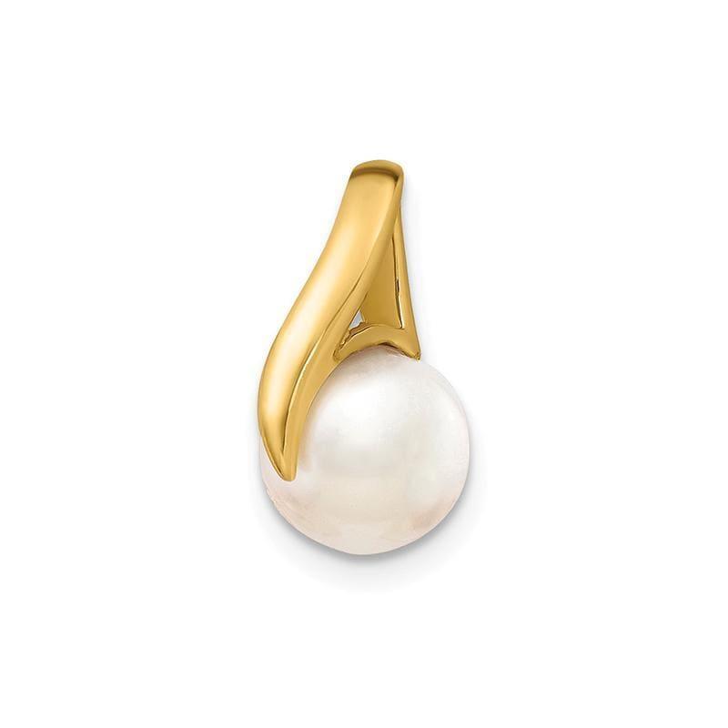 14K (8-9mm) Button FW Cultured Pearl Pendant - Seattle Gold Grillz