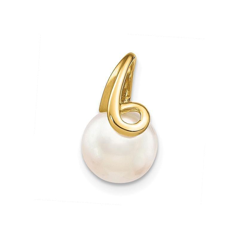 14K (8-9mm) Button FW Cultured Pearl Pendant - Seattle Gold Grillz