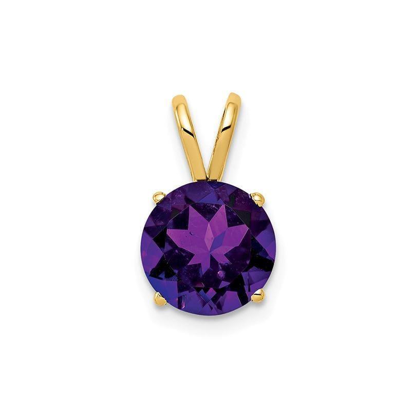 14k 8mm Amethyst Checker pendant - Seattle Gold Grillz