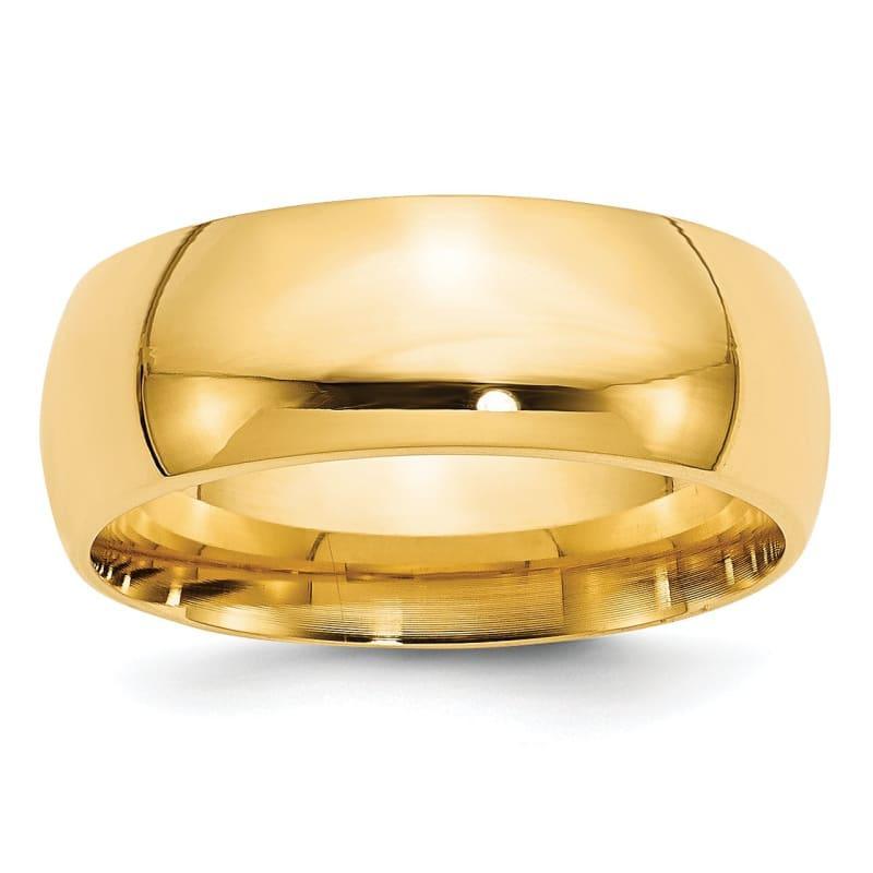 14k 8mm Comfort-Fit Band - Seattle Gold Grillz