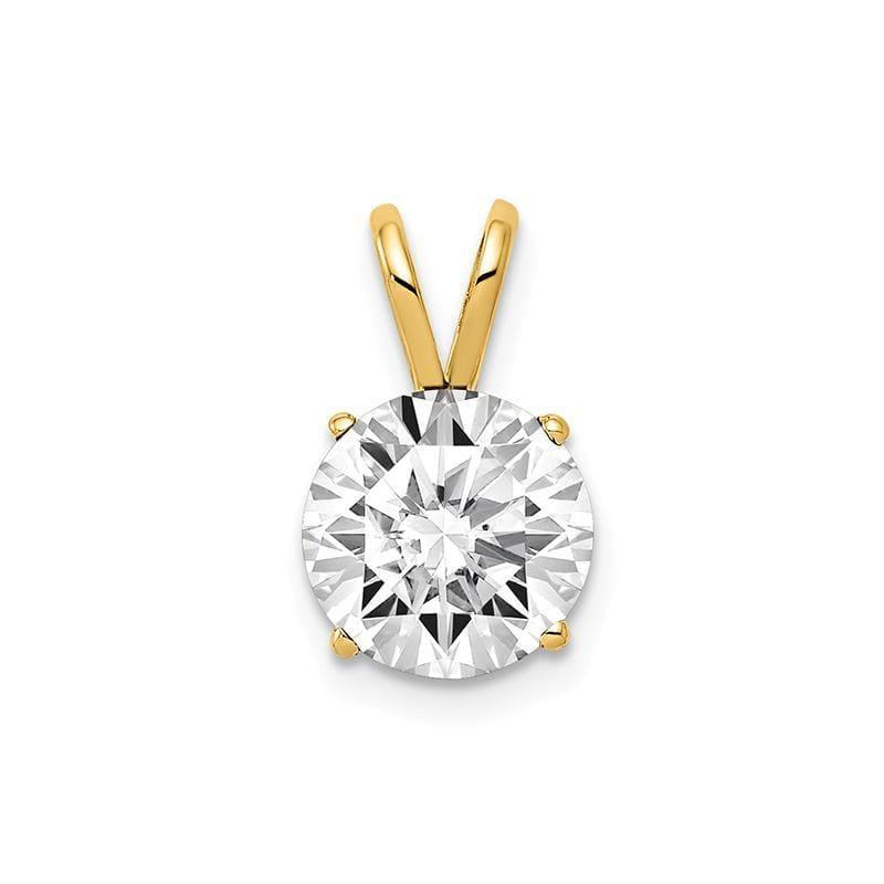 14k 8mm Cubic Zirconia pendant - Seattle Gold Grillz