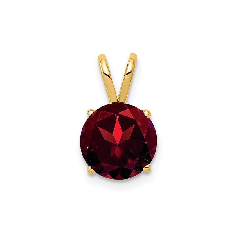 14k 8mm Garnet pendant - Seattle Gold Grillz