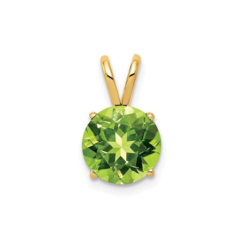 14k 8mm Peridot pendant - Seattle Gold Grillz