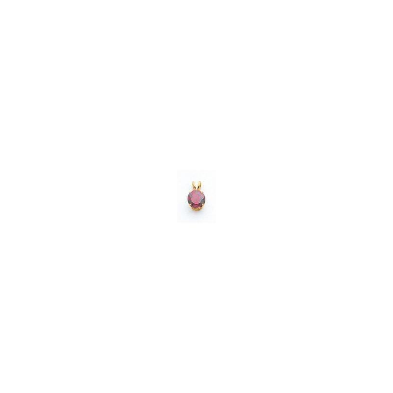 14k 8mm Rhodolite Garnet pendant - Seattle Gold Grillz