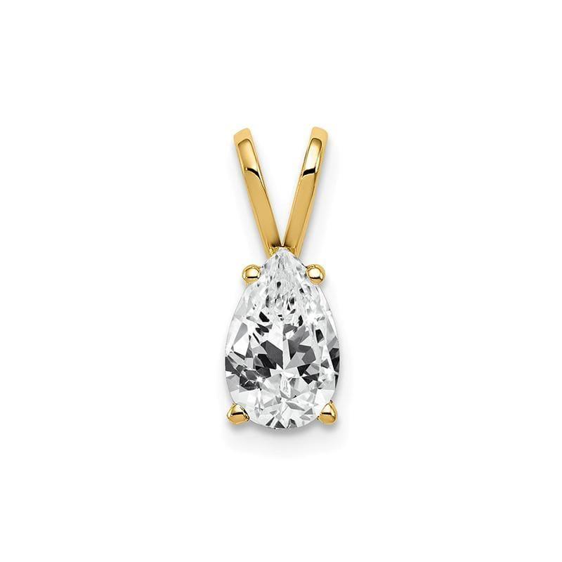 14k 8x5mm Pear Cubic Zirconia pendant - Seattle Gold Grillz