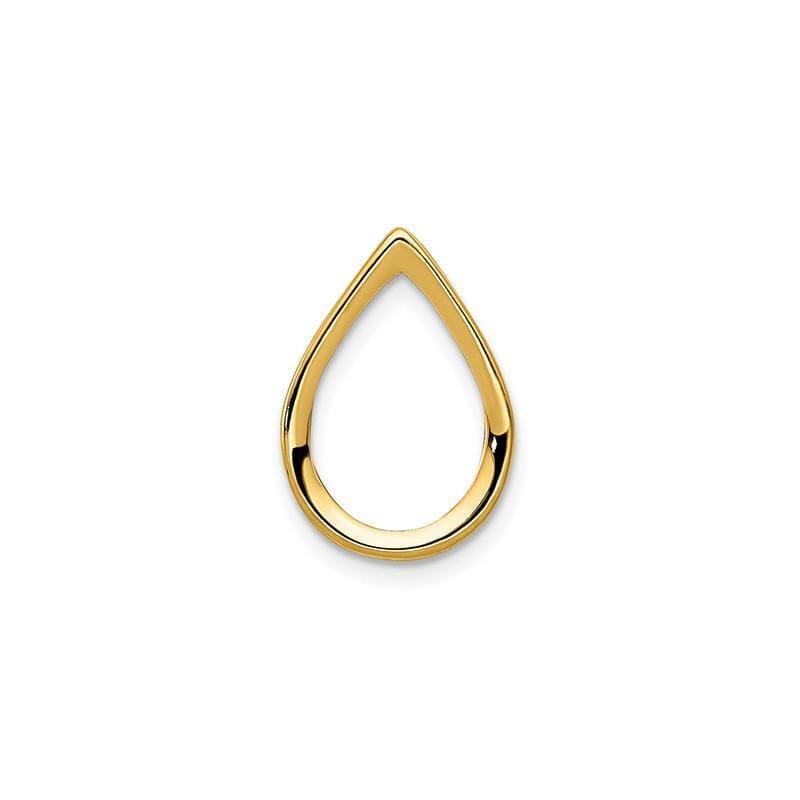 14k 9x6mm Pear Bezel Pendant Mounting - Seattle Gold Grillz