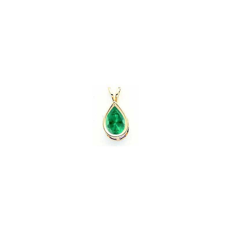 14k 9x6mm Pear Mount St. Helens bezel pendant - Seattle Gold Grillz