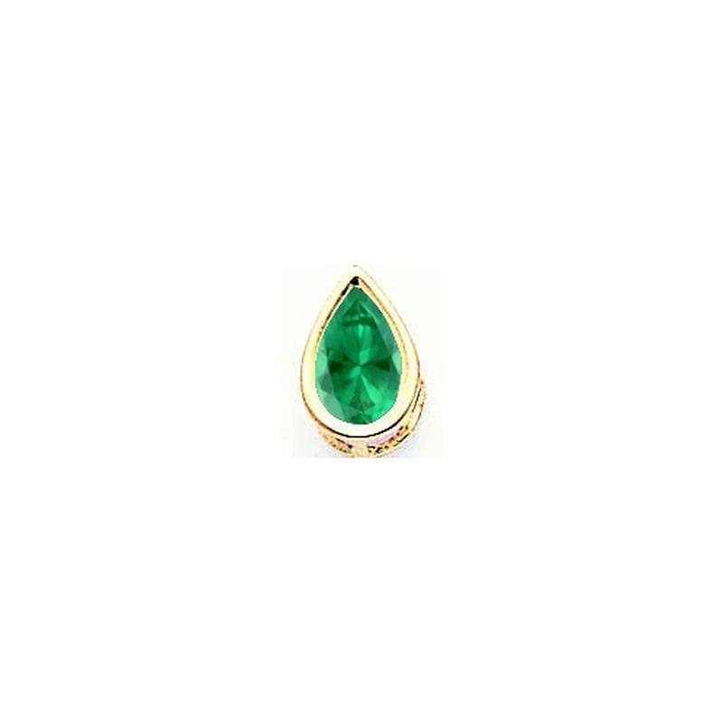 14k 9x6mm Pear Mount St. Helens bezel pendant - Seattle Gold Grillz