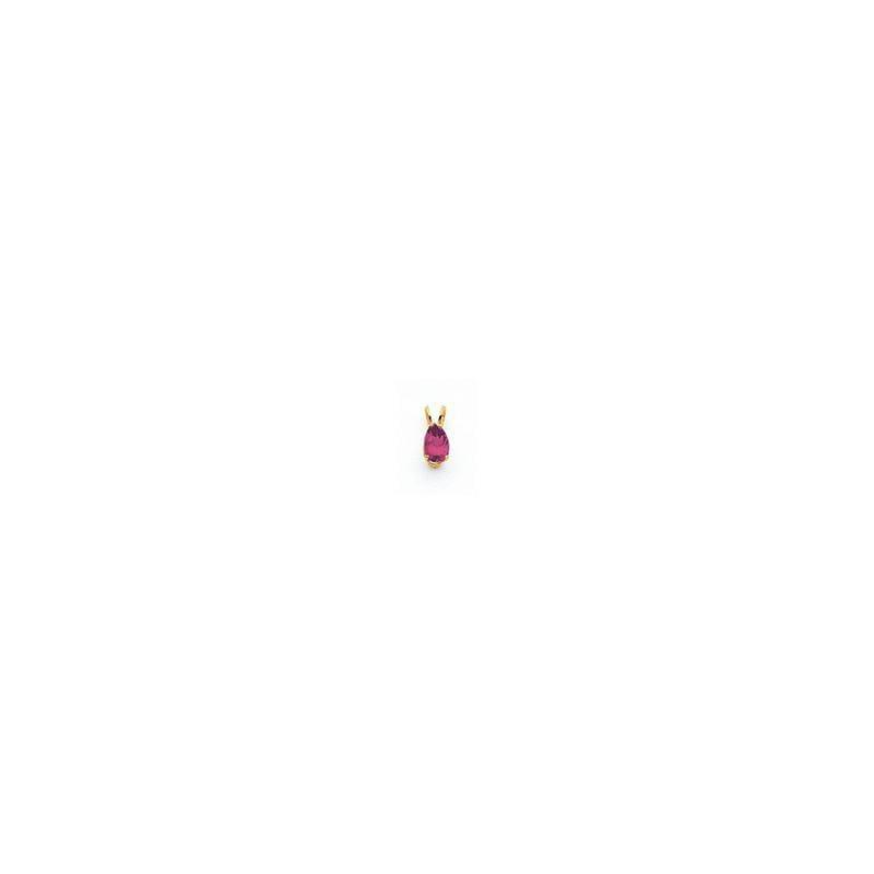 14k 9x6mm Pear Rhodolite Garnet pendant - Seattle Gold Grillz