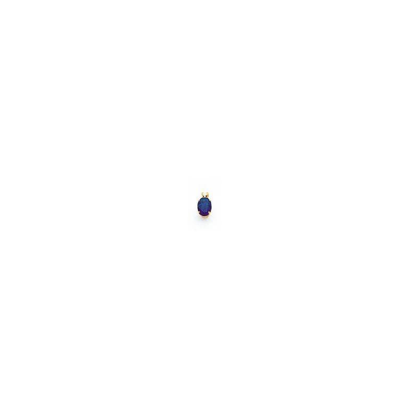 14k 9x7mm Oval Sapphire pendant - Seattle Gold Grillz
