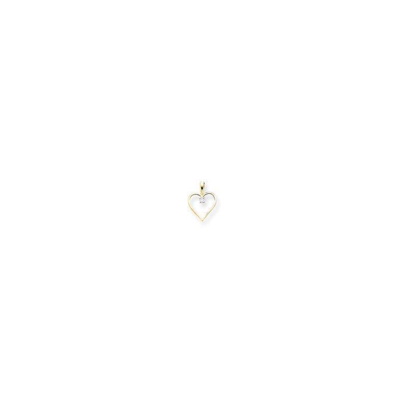 14k A Diamond heart pendant - Seattle Gold Grillz