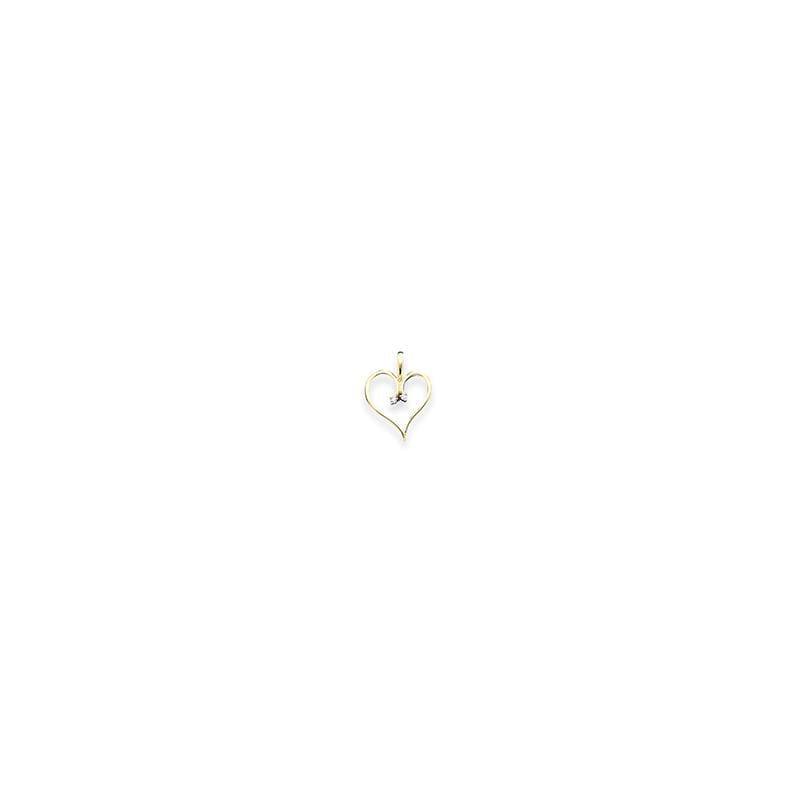 14k AA Diamond Heart Pendant - Seattle Gold Grillz