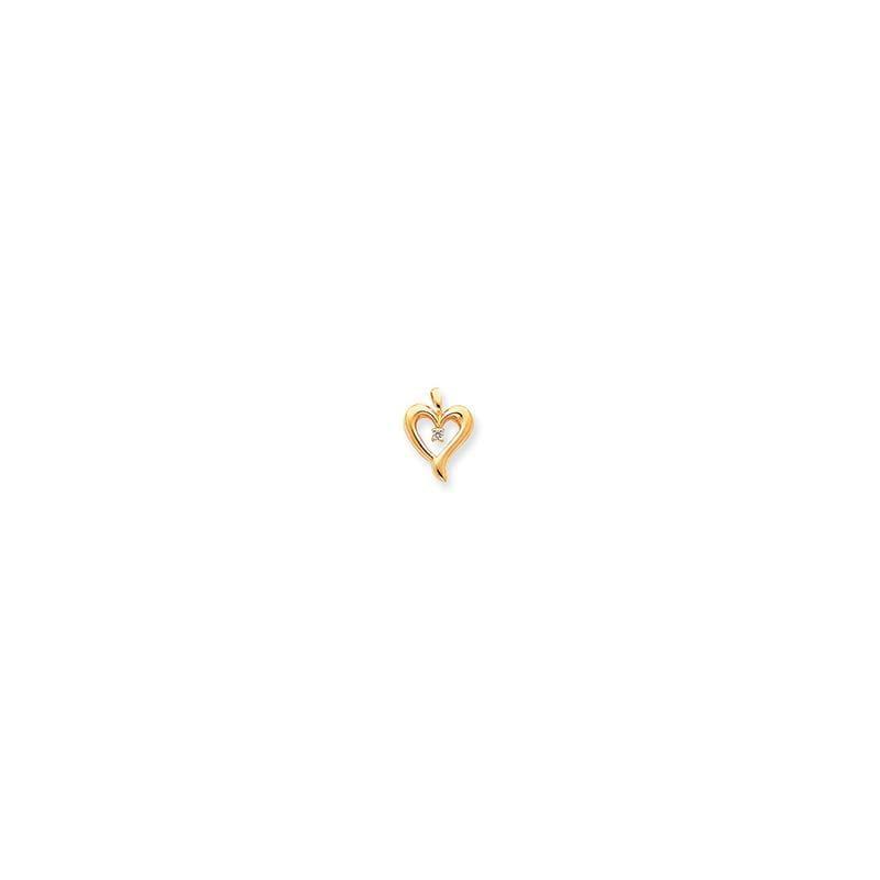 14k AA Diamond Heart Pendant - Seattle Gold Grillz