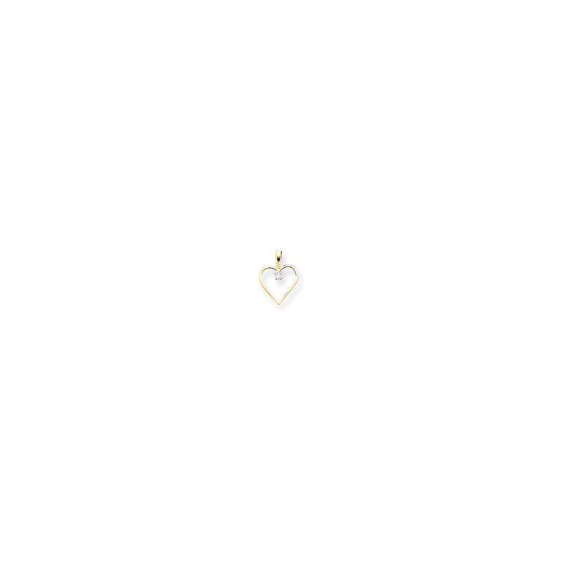 14k AA Diamond Heart Pendant - Seattle Gold Grillz