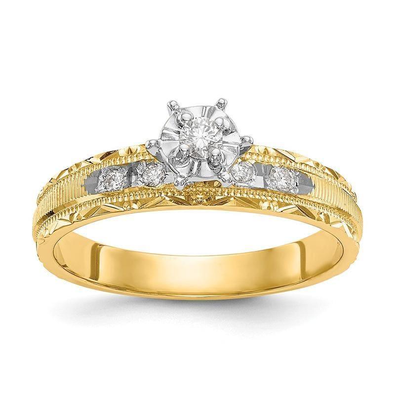 14k AA Quality Trio Engagement Ring - Seattle Gold Grillz
