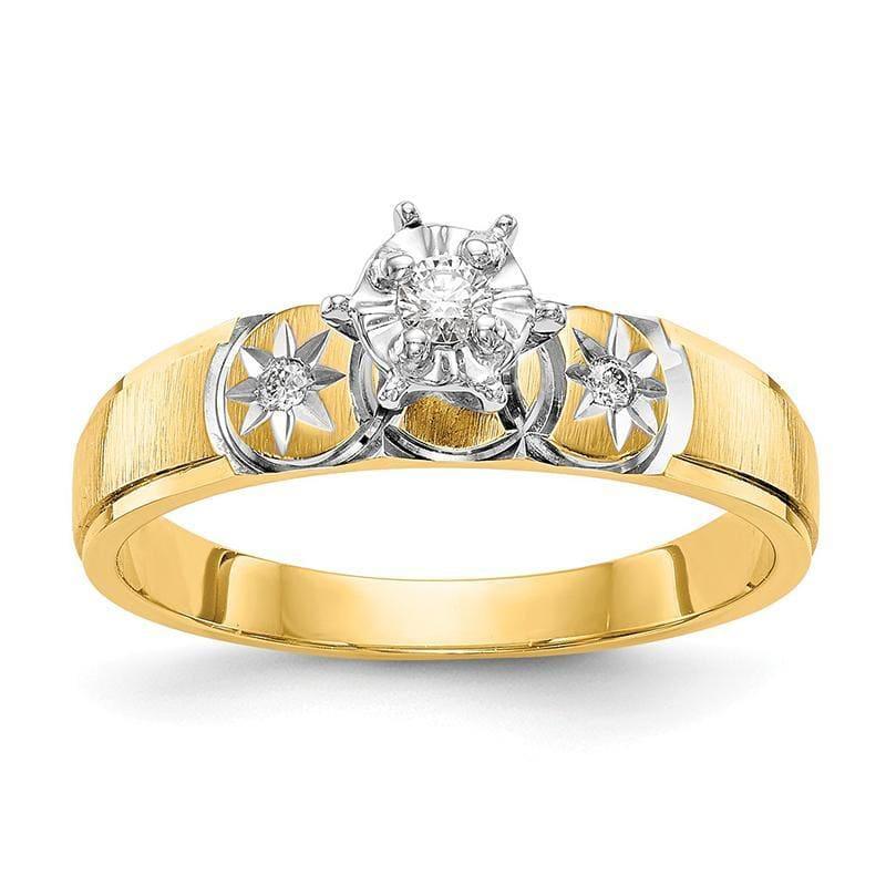 14k AA Quality Trio Engagement Ring - Seattle Gold Grillz