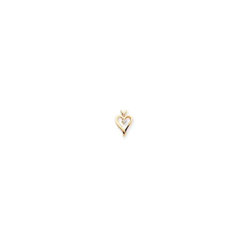 14k AAA Diamond heart pendant - Seattle Gold Grillz