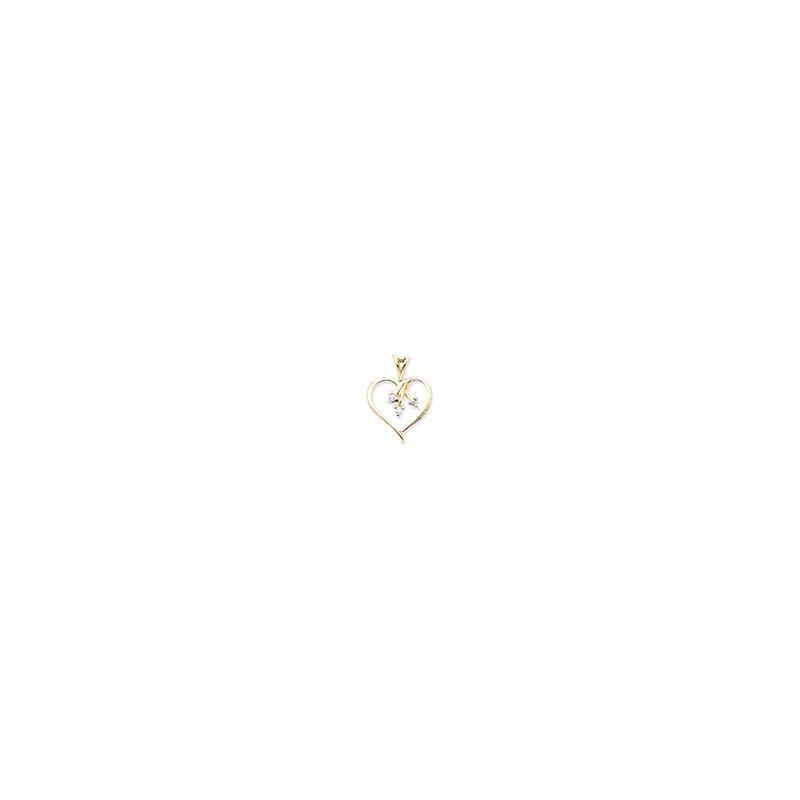 14k AAA Diamond heart pendant - Seattle Gold Grillz