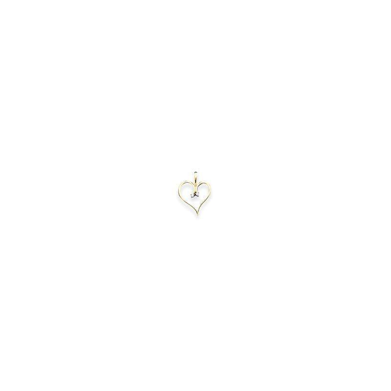 14k AAA Diamond heart pendant - Seattle Gold Grillz