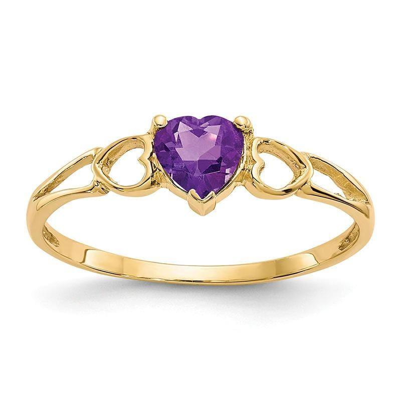 14k Amethyst Birthstone Ring - Seattle Gold Grillz