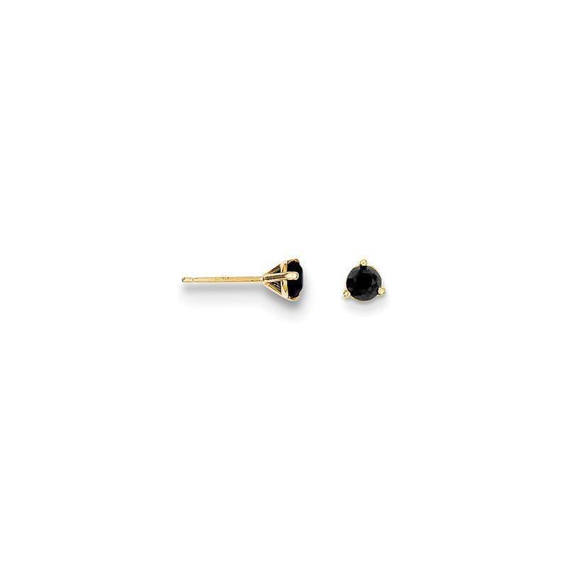 14k Black Diamond Stud Earrings - Seattle Gold Grillz
