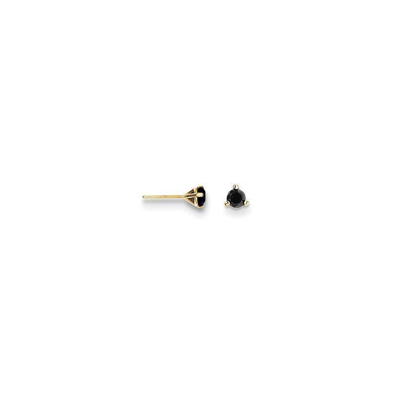 14k Black Diamond Stud Earrings - Seattle Gold Grillz