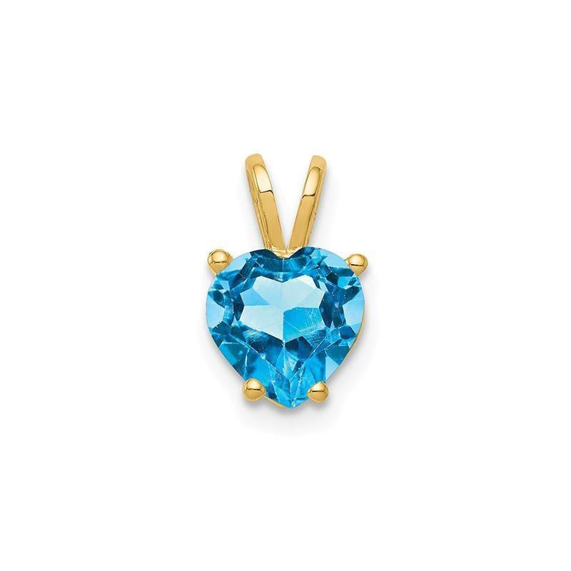 14k Blue Topaz Diamond pendant - Seattle Gold Grillz
