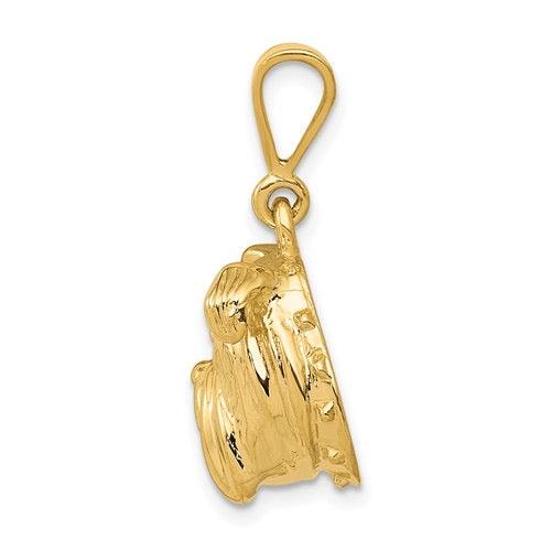 14k Bulldog Face Pendant - Seattle Gold Grillz