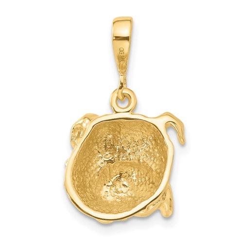 14k Bulldog Face Pendant - Seattle Gold Grillz