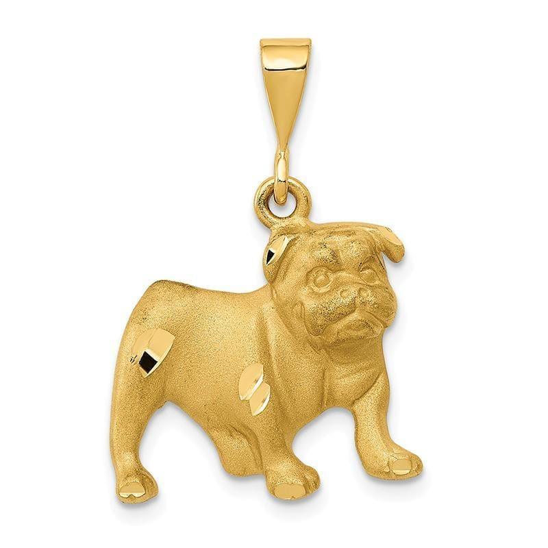 14k Bulldog Pendant - Seattle Gold Grillz