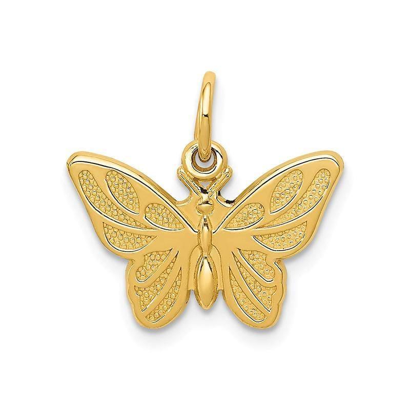 14k Butterfly Charm | Weight: 1.1grams, Length: 16mm, Width: 16.5mm - Seattle Gold Grillz