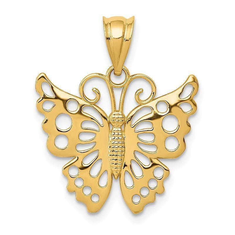 14k Butterfly Pendant - Seattle Gold Grillz