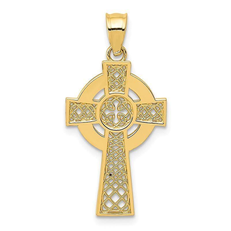 14k Celtic Cross Pendant - Seattle Gold Grillz