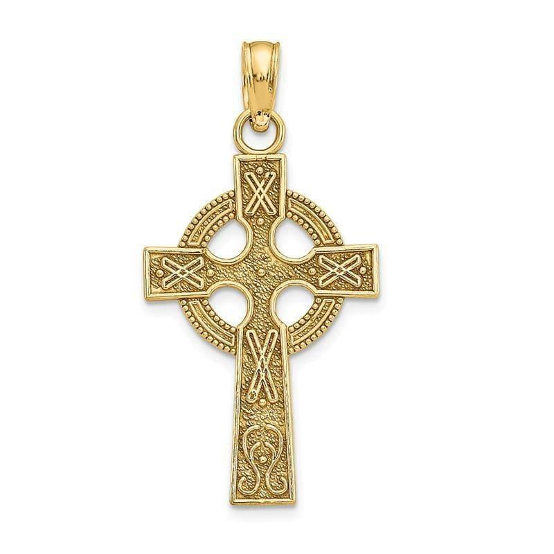 14k Celtic Cross Pendant - Seattle Gold Grillz