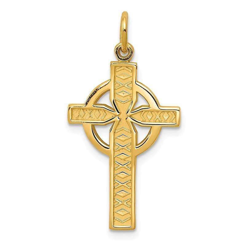 14k Celtic Cross Pendant. Weight: 1.19, Length: 31, Width: 16 - Seattle Gold Grillz