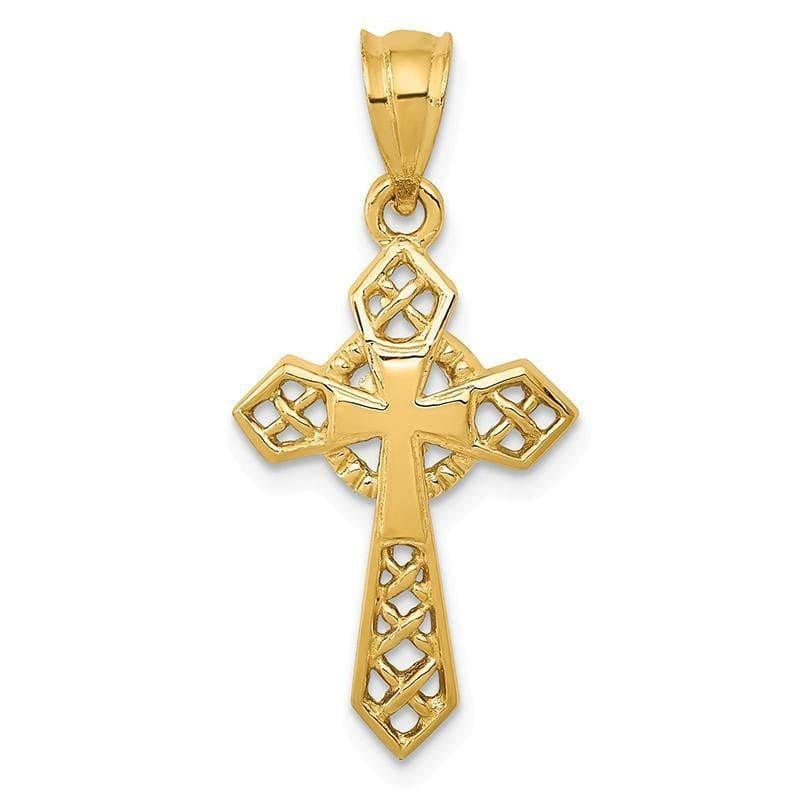 14k Celtic Cross Pendant. Weight: 1.32, Length: 29, Width: 14 - Seattle Gold Grillz