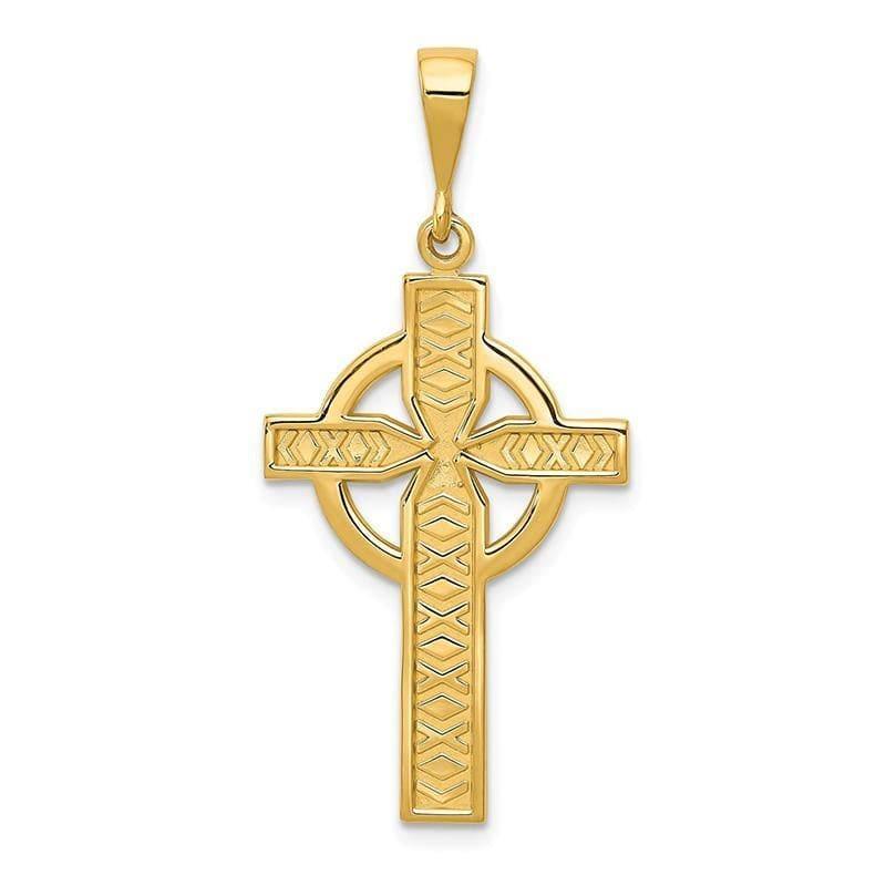 14k Celtic Cross Pendant. Weight: 1.82, Length: 32, Width: 11 - Seattle Gold Grillz
