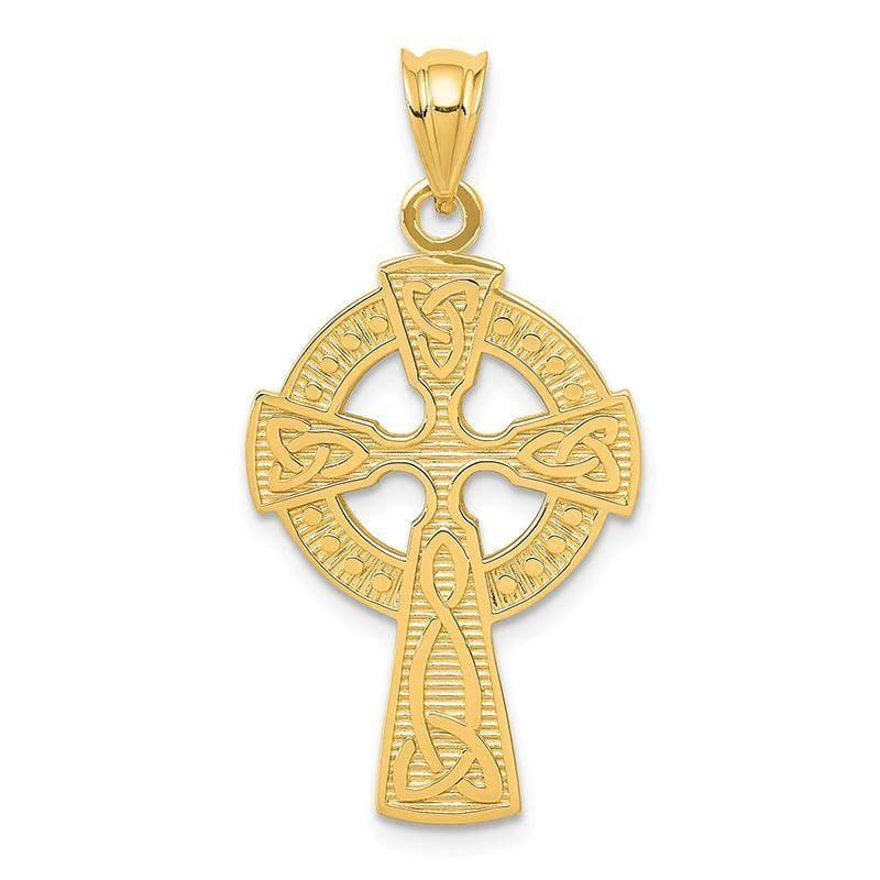 14k Celtic Cross Pendant. Weight: 1.86, Length: 33, Width: 17 - Seattle Gold Grillz