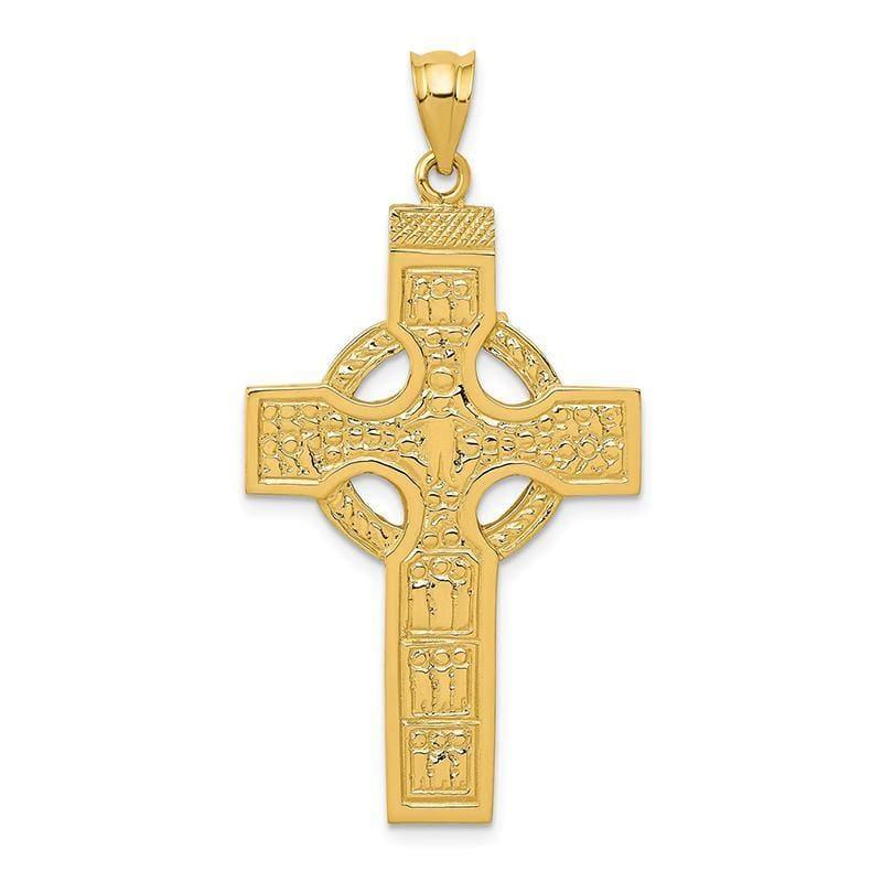 14k Celtic Cross Pendant. Weight: 3.33, Length: 46, Width: 23 - Seattle Gold Grillz