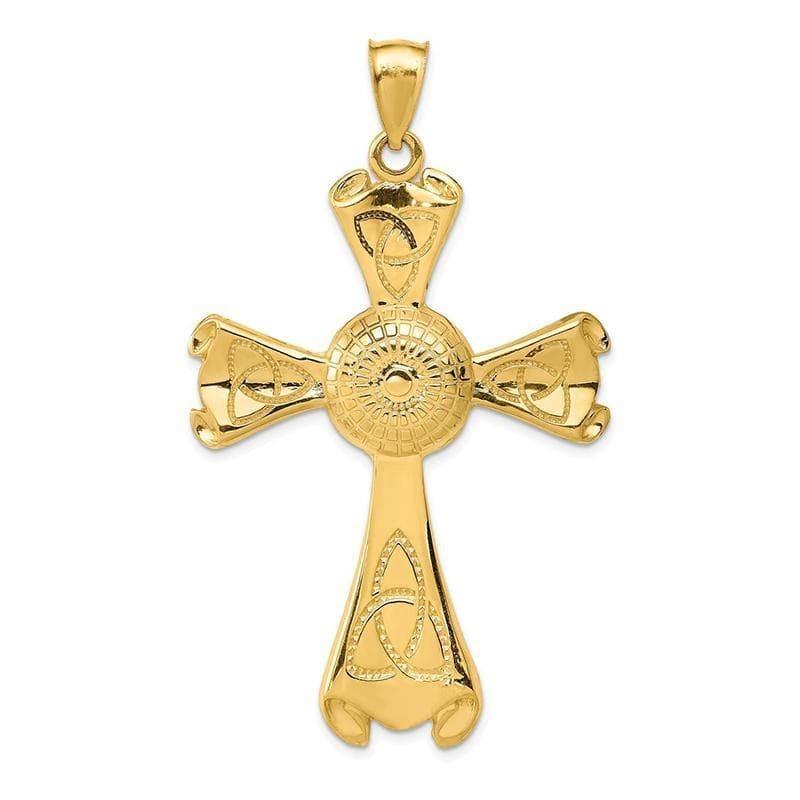 14k Celtic Cross Pendant. Weight: 6.22, Length: 65, Width: 37 - Seattle Gold Grillz