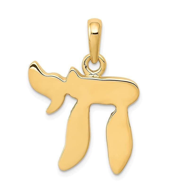 14k Chai Pendant. Weight: 4.09, Length: 27, Width: 20 - Seattle Gold Grillz