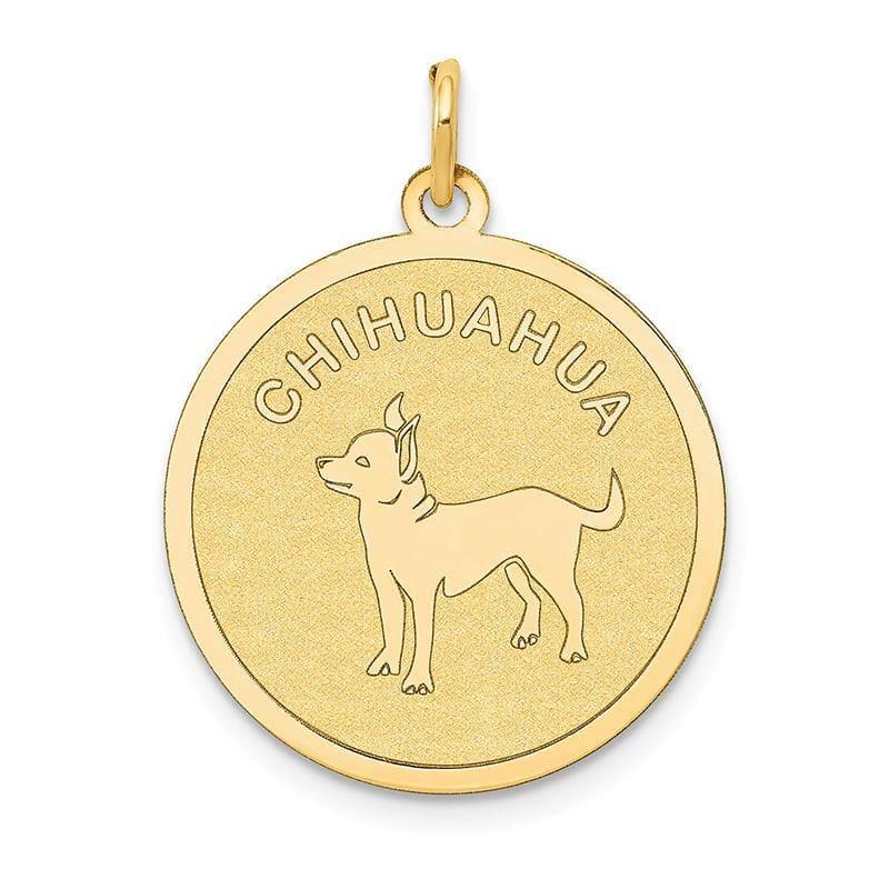 14k Chihuahua Disc Charm - Seattle Gold Grillz